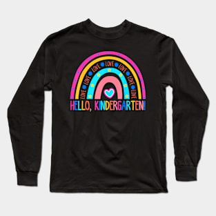 Hello Kindergarten Rainbow Back To School Long Sleeve T-Shirt